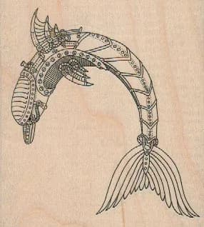 Steampunk Dolphin 3 x 3 1/4-0