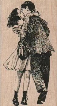 Young Couple Kissing 2 x 3 1/2-0