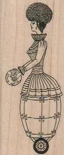 Steampunk Wheeled Woman 1 1/2 x 3 1/4-0