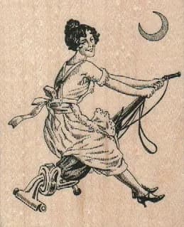 Lady Riding Vacuum 2 3/4 x 3 1/4-0