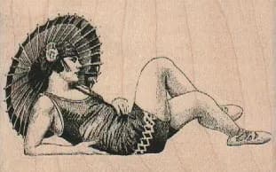 Lady Sunbathing 3 1/4 x 2-0