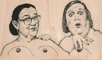 Two Naked Ladies 3 1/2 x 2-0