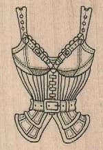 Steampunk Strapped Corset 1 3/4 x 2 1/4-0
