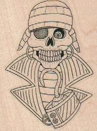 Skeleton Pirate 2 1/4 x 2 3/4-0