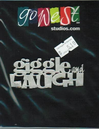 Go West Studios Metal Word Embellishment-Giggle and Laugh-0