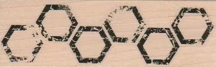Six Hexagon Background 1 1/2 x 4 1/4-0