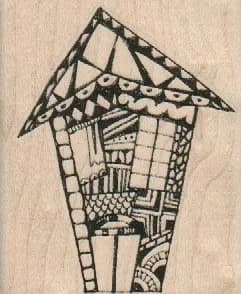 Whimsical House 2 1/2 x 3-0