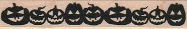 Row Of Jack-o-Lanterns Silhouettes 3/4 x 3 3/4-0
