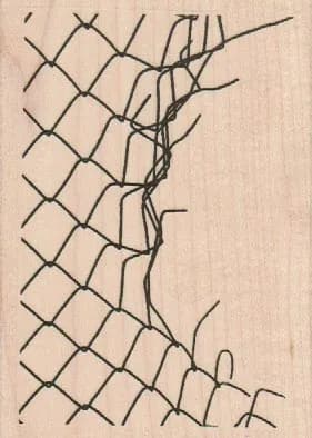 Jagged Chain link Fence 3 x 4-0