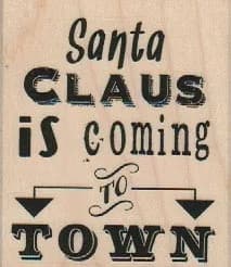 Santa Claus Is Coming 2 1/4 x 2 1/2-0