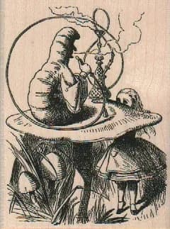 Alice With Caterpillar 2 1/2 x 3 1/4-0