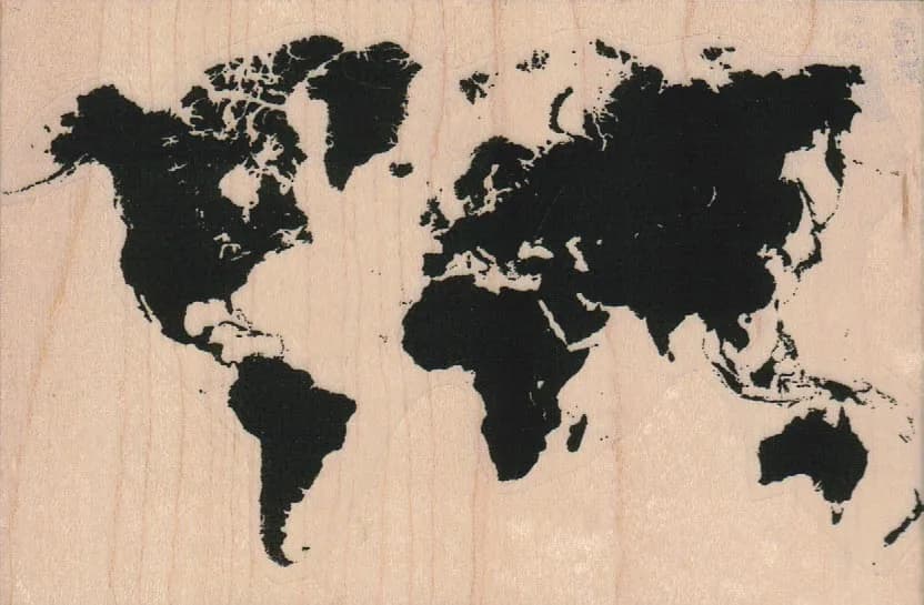 Map of the World 4 1/4 x 2 3/4-0