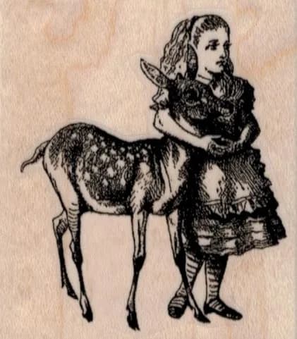 Alice with Fawn/Deer 2 1/4 x 2 1/2-0