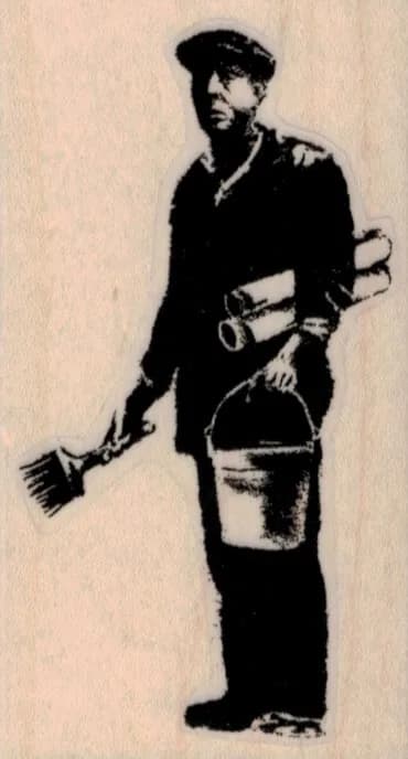 Banksy Painter 2 x 3 1/2-0