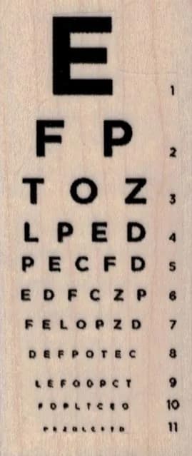 Vision Chart 1 1/2 x 3 1/4-0