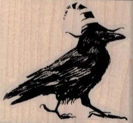 Raven in Witch Hat 2 1/4 x 2-0