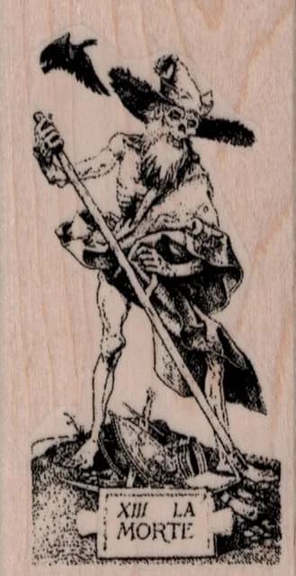 Death Tarot Card 1 3/4 x 3 1/4-0