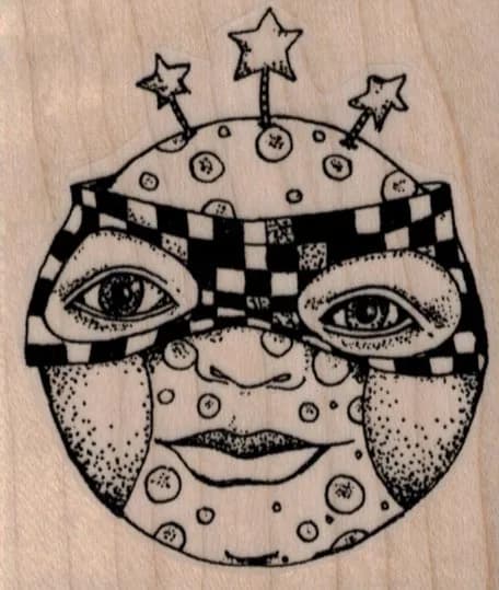 Whimsical Moon Face 2 1/2 x 2 3/4-0