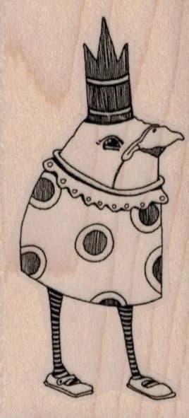 Whimsical Beaked Guy in Crown 1 1/2 x 3-0