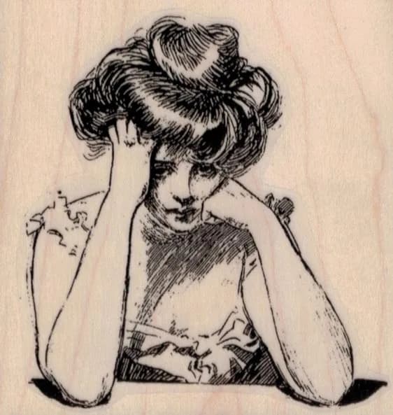 Fed-up Vintage Lady 3 x 3-0