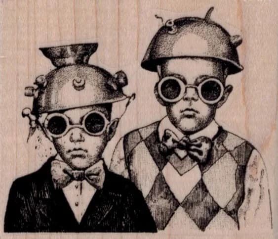 Kids in Futuristic Hats 3 x 2 1/2-0