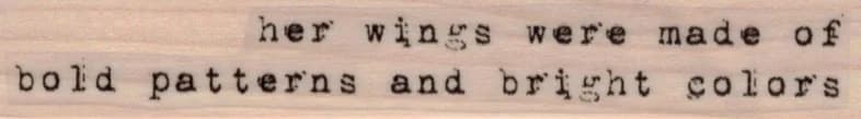 Her wings were made 3/4 x 4-0