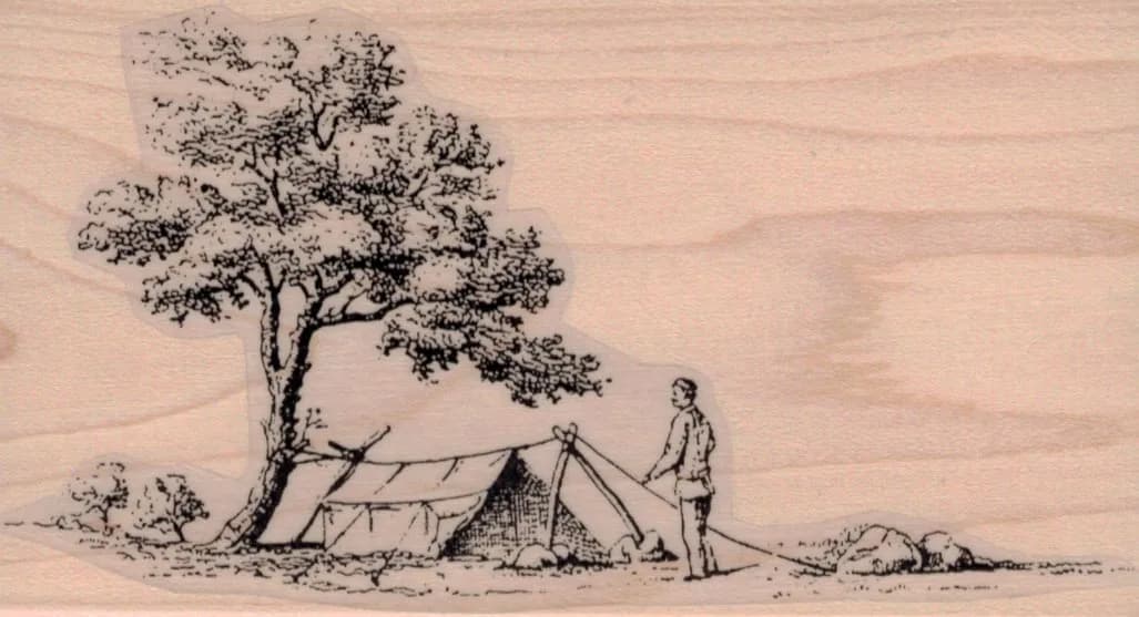 Men Setting Up Camp 3 x 5 1/4-0