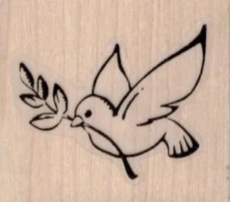Dove With Olive Branch 1 3/4 x 1 1/2-0