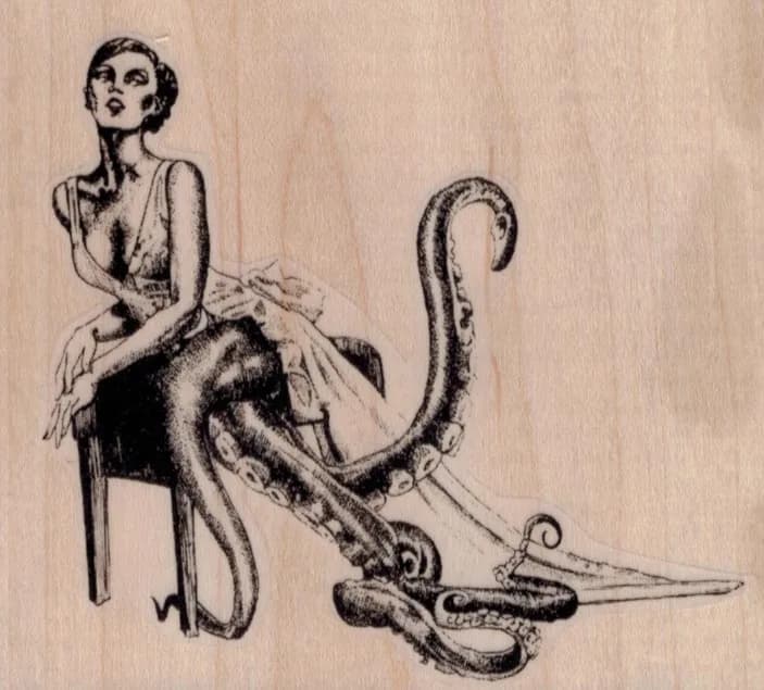 Octopus Lady 3 3/4 x 3 1/4-0