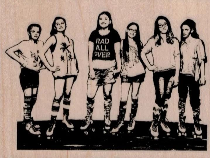 Roller-skating Teens 3 3/4 x 2 3/4-0
