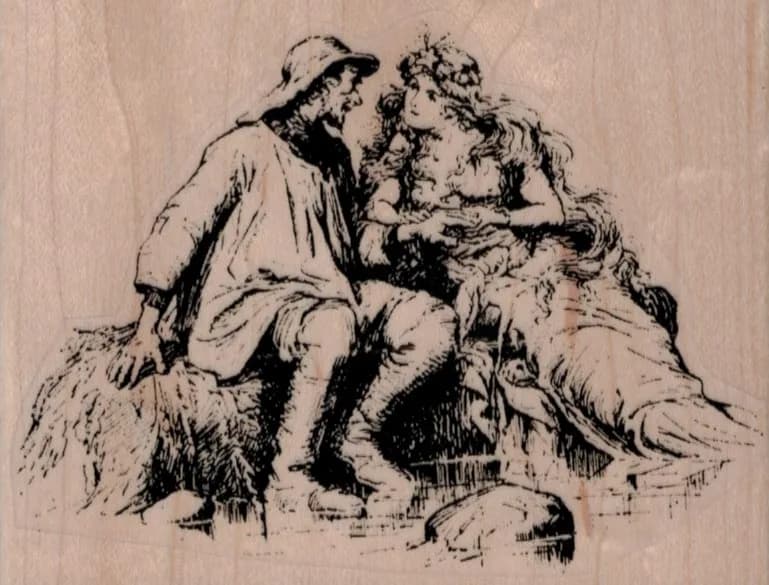 Fisherman With Mermaid 4 x 3-0
