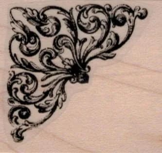 Vintage Corner Flourish 1 3/4 x 1 3/4-0