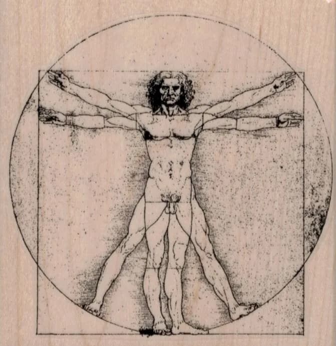 Vitruvian Man-Large 3 1/2 x 3 1/2-0