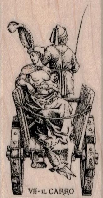 The Chariot Tarot Card 1 3/4 x 3 1/4-0