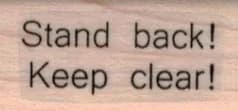 Stand Back! Keep Clear! 3/4 x 1 1/4-0