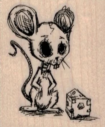 Creepy Rat With Cheese 2 x 2 1/4-0