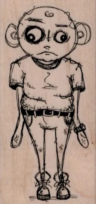 Creepy Bald Guy 1 3/4 x 3 1/2-0