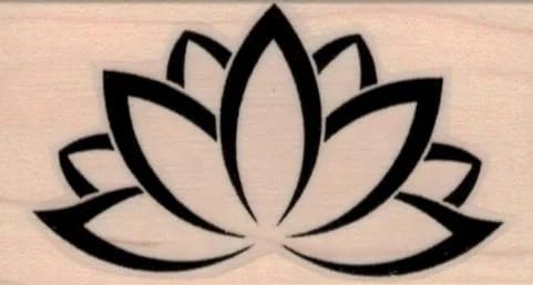 Lotus Petal Design Silhouette 1 1/2 x 2 1/2-0