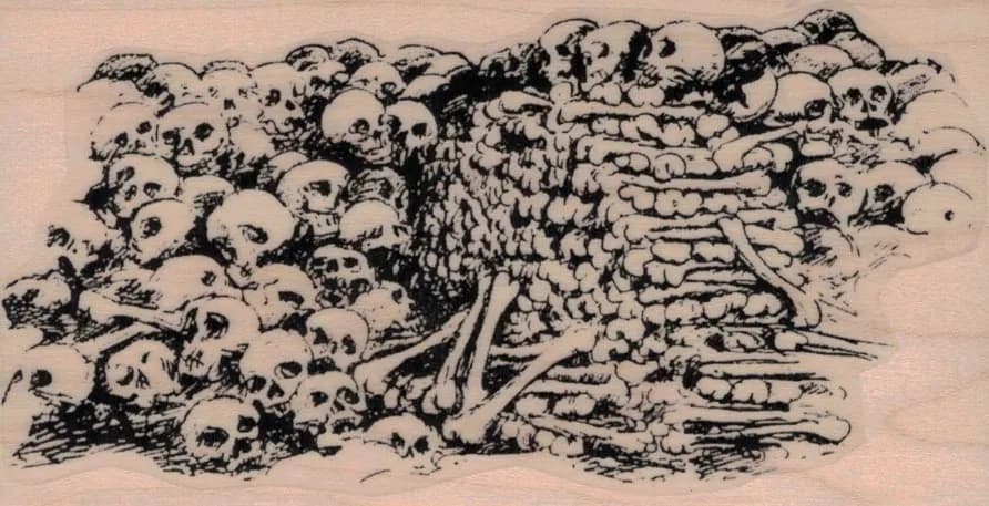 Pile of Bones and Skulls 2 1/2 x 4 1/2-0