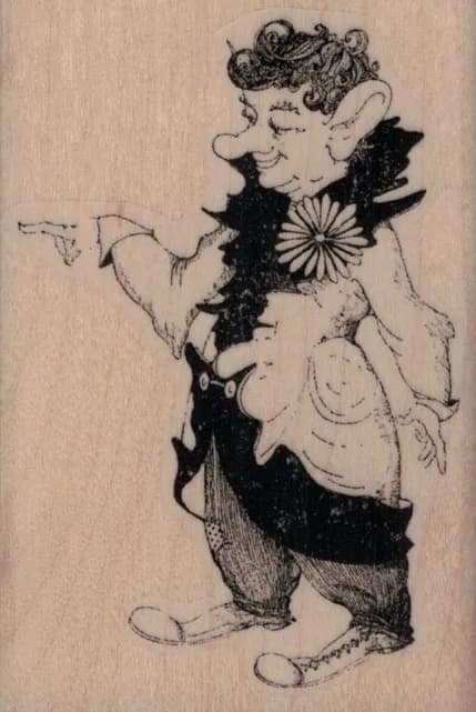 Weird Clown Creature 2 1/4 x 3 1/4-0