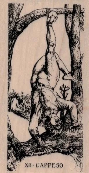 Hanged Man Tarot Card 1 3/4 x 3-0