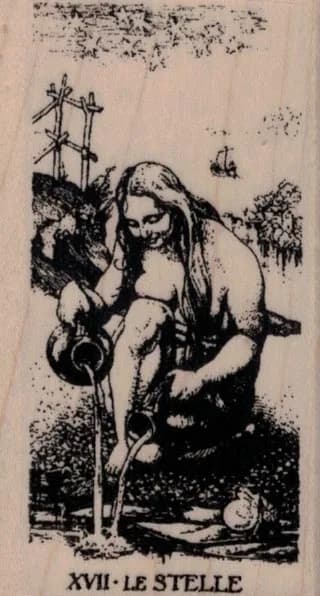Tarot XVII The Star 1 3/4 x 3-0