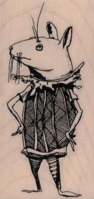 Whimsical Rat Guy 1 3/4 x 3 1/2-0