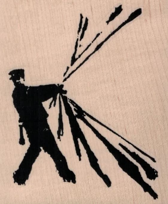 Banksy Pulling Back The Curtain 3 x 3 1/2-0