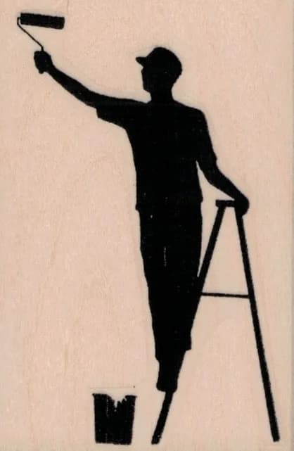 Banksy Ladder Painter 2 1/4 x 3 1/4-0