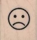 Sad Face 3/4 x 3/4-0