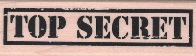 Top Secret 1 x 3 1/4-0