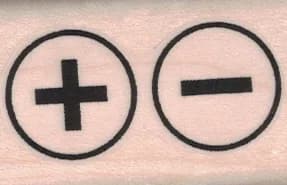 Plus/Minus Buttons 1 x 1 1/2-0