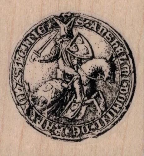 Jousting Knight Coin 1 3/4 x 1 3/4-0