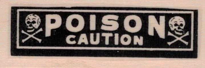 Poison Caution 1 x 2 1/2-0